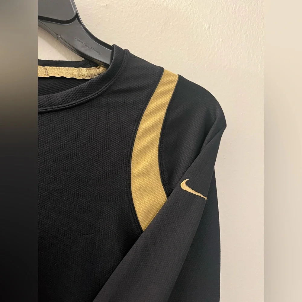Nike Gold and Black Soccer Shirt